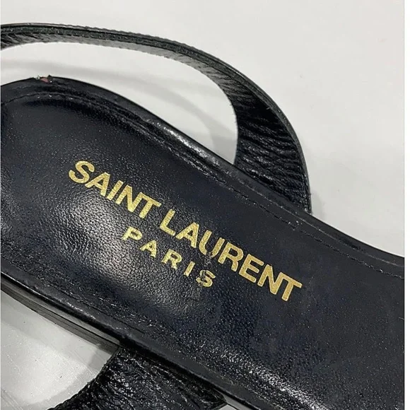 Saint Laurent Sandals Women Black Leather